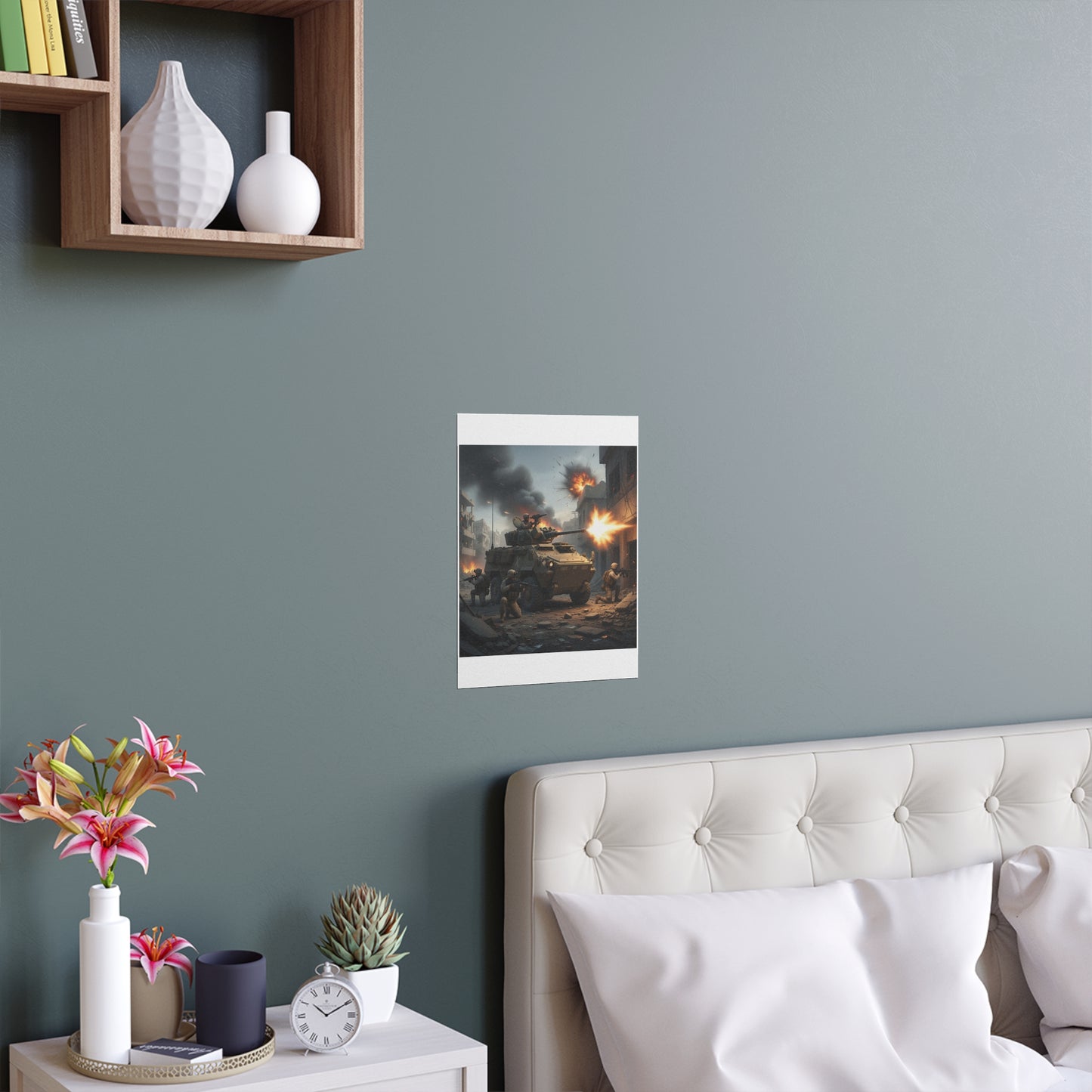 Indoor and Outdoor Silk Posters - Marine LAV in support of the 2nd Battle of Fallujah