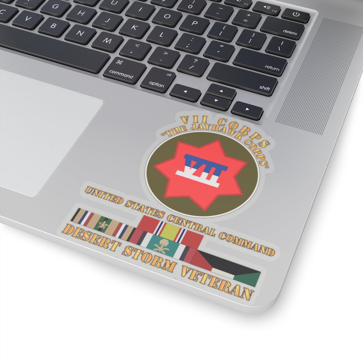 Kiss-Cut Stickers - VII Corps - US Central Command - Desert Storm Veteran