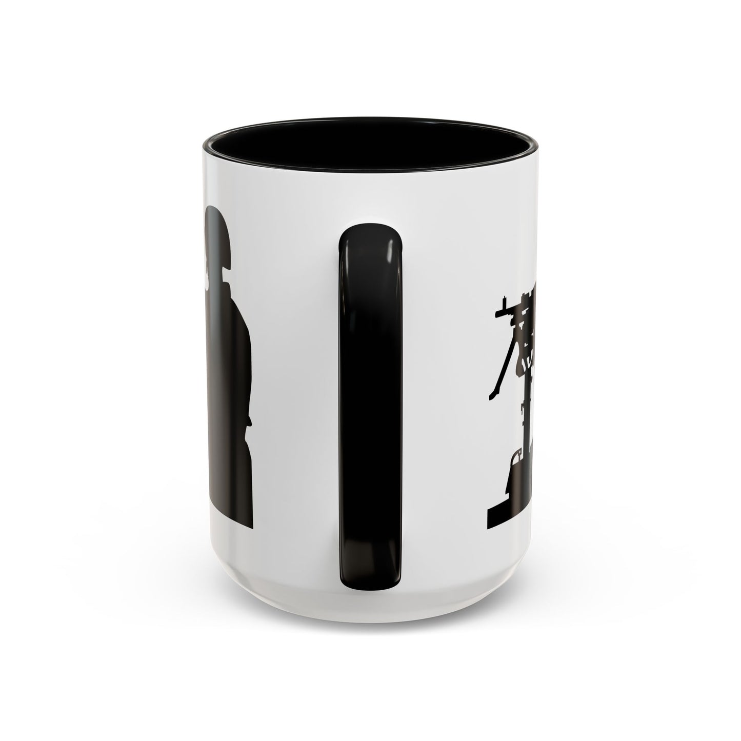 Accent Coffee Mug (11oz & 15oz) - Army - Soldier - MG Vehicle Mounted - Silhouette X 300