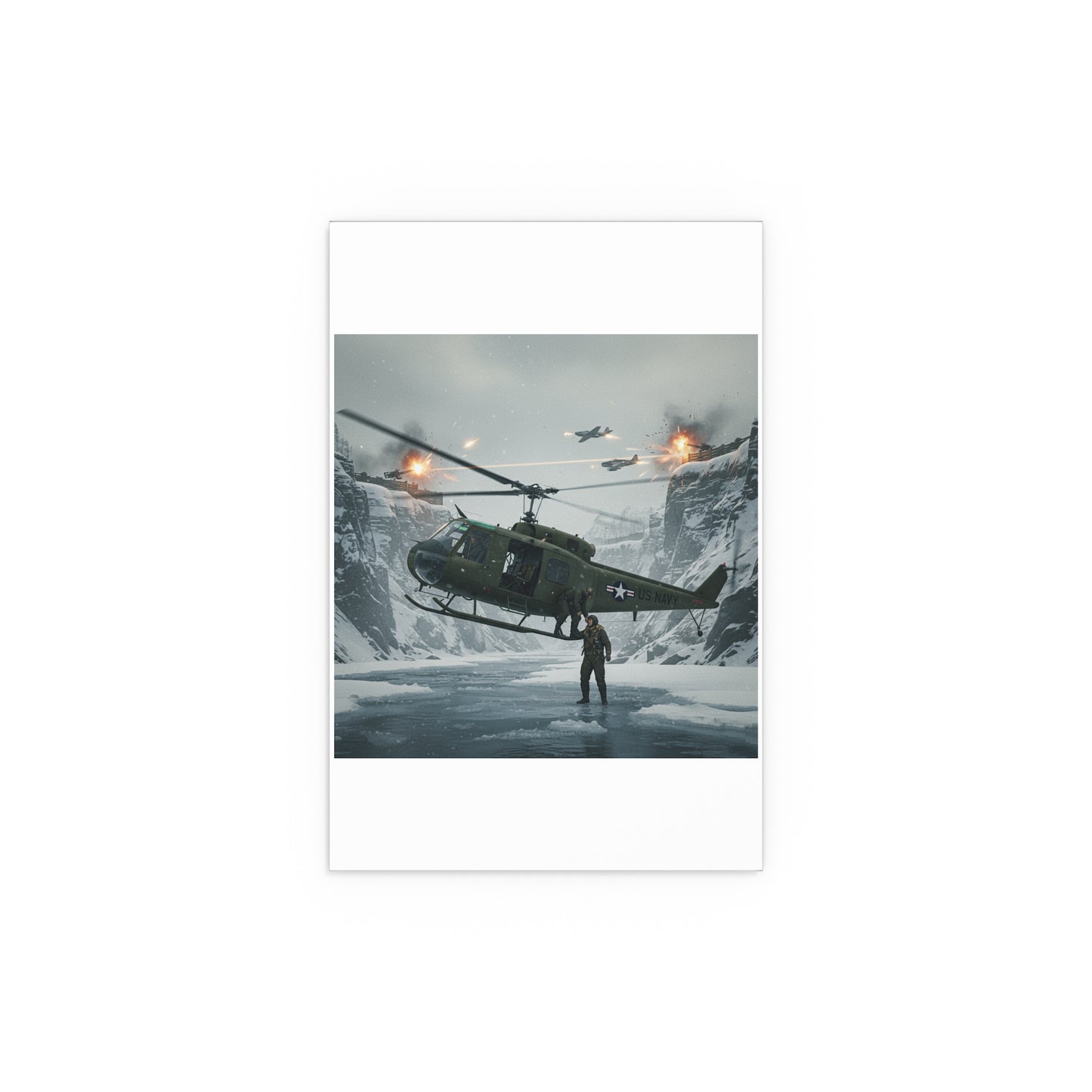 Indoor and Outdoor Silk Posters - Rescue Mission from Majon-ni and Samdong-ni attack - Korean War