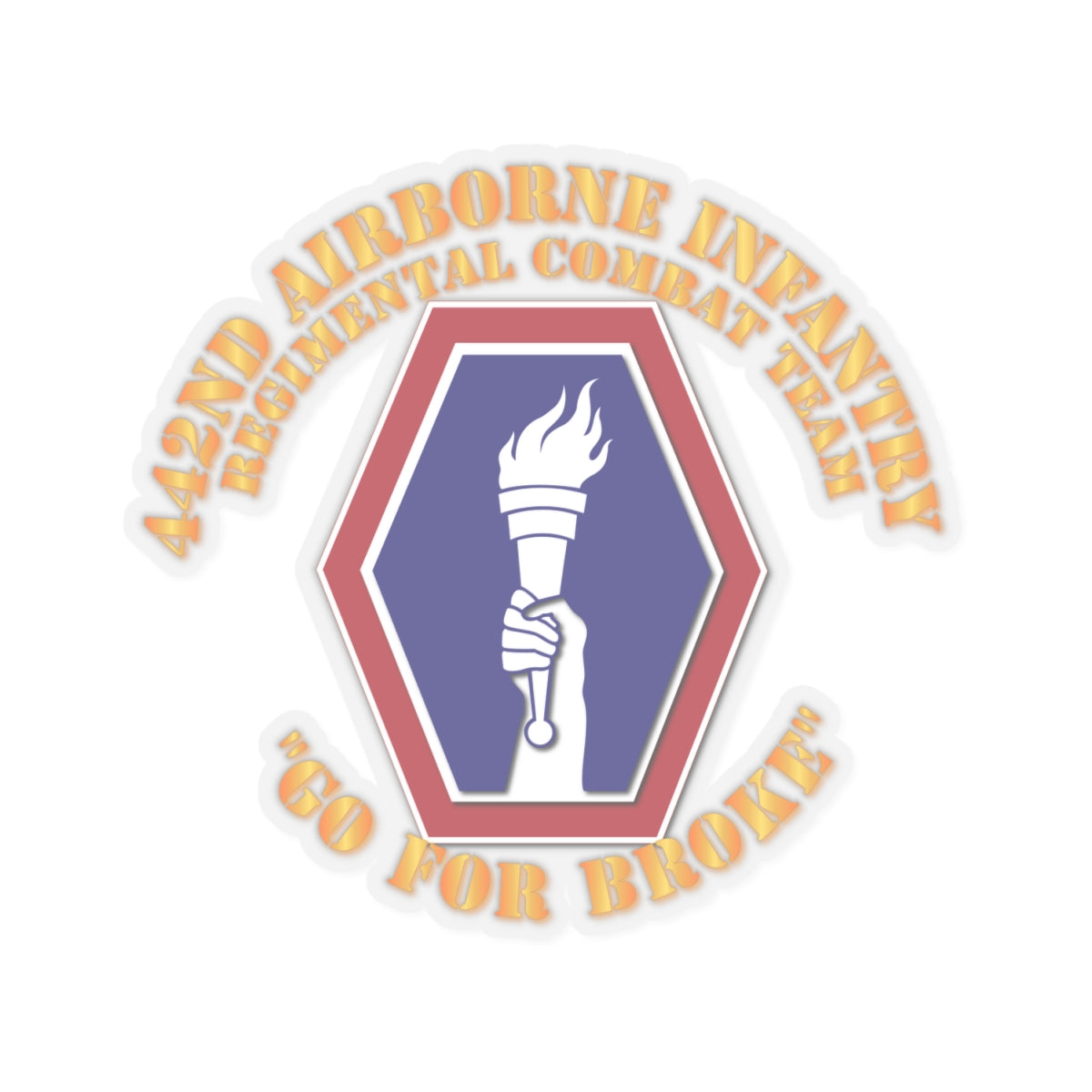 Kiss-Cut Stickers - 442nd Airborne Infantry Regimental Combat Team