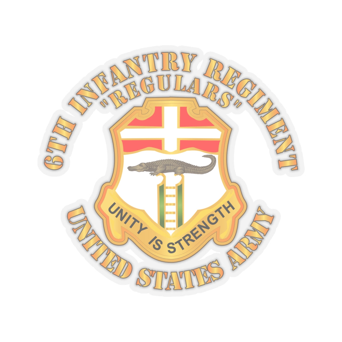 Kiss-Cut Stickers - 6th Infantry Regiment - Regulars