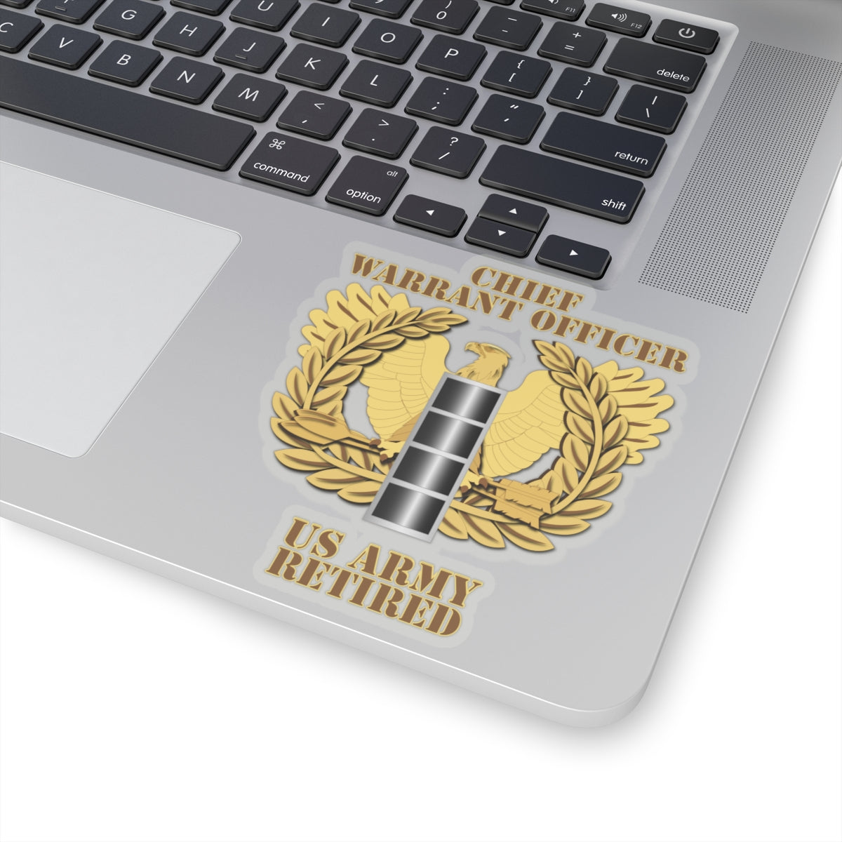 Kiss-Cut Stickers - Emblem - Warrant Officer - CW4 - Retired