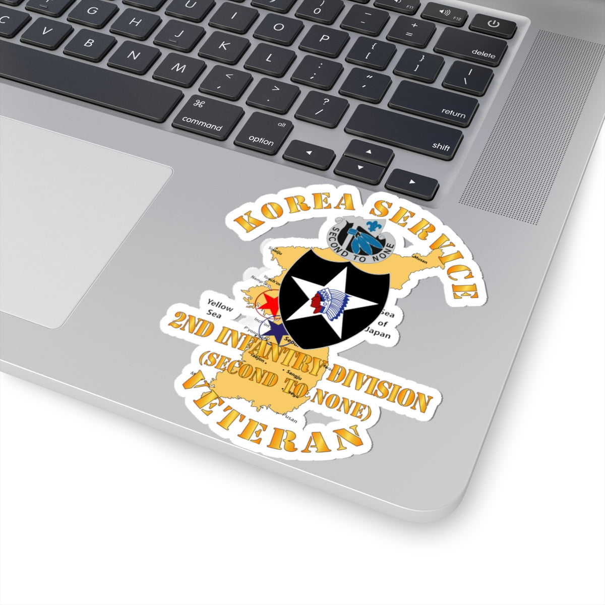 Kiss-Cut Stickers - Korea Service Vet - 2nd Infantry Div - Second to None