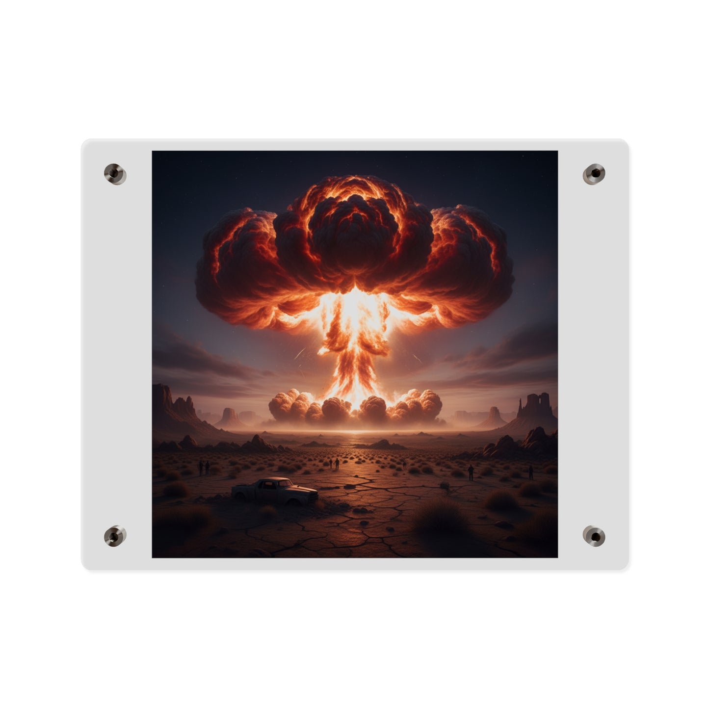 Acrylic Wall Art Panel - Atomic Blast in the desert