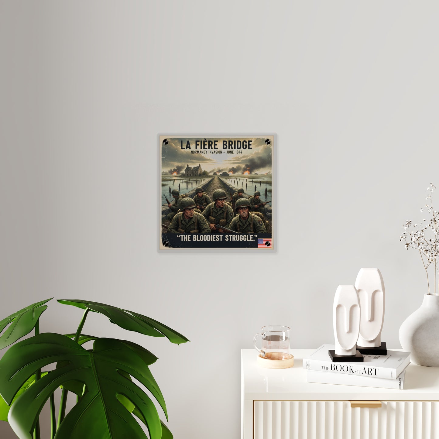 Acrylic Wall Art Panel - 82nd Airborne at the La Fière Bridge