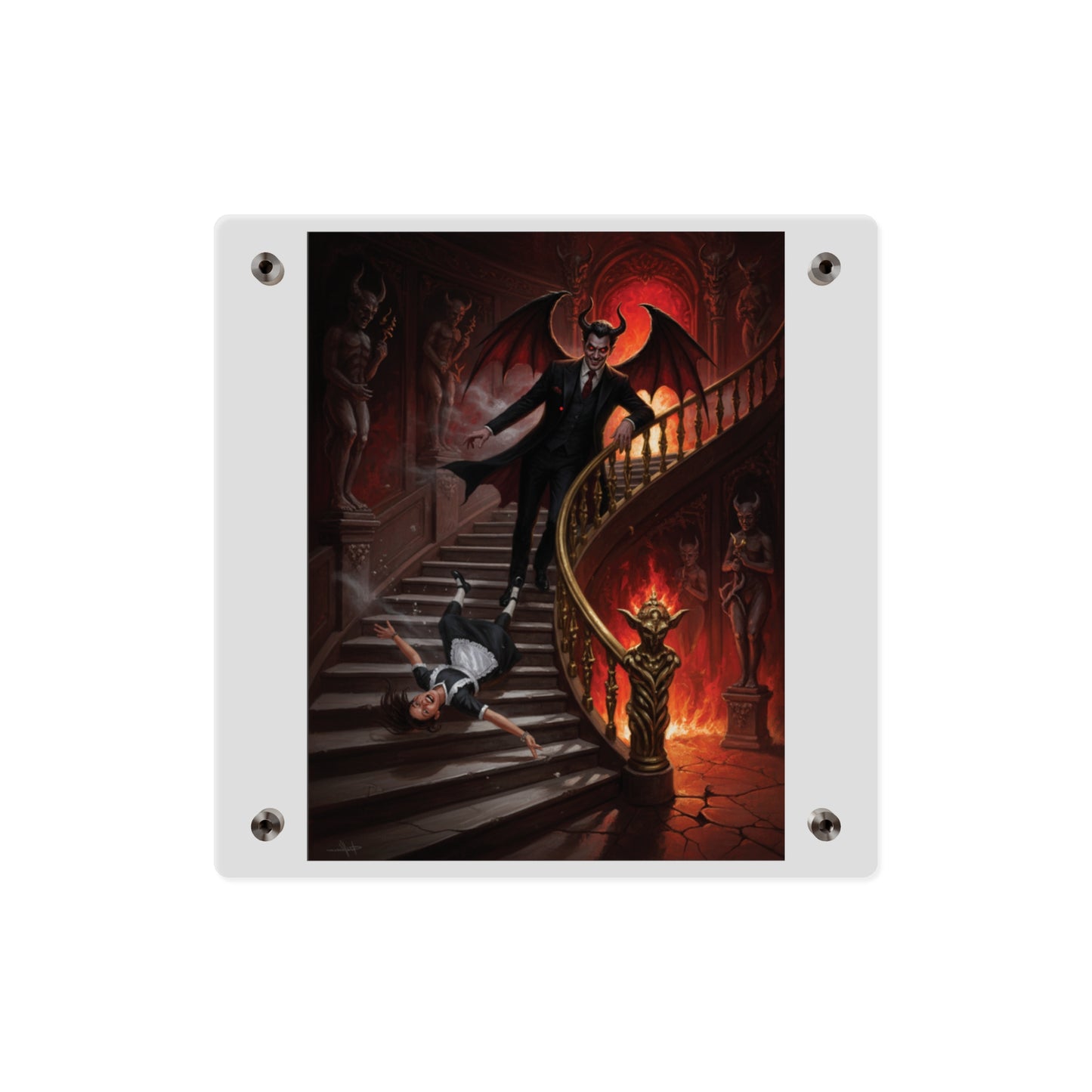 Acrylic Wall Art Panel - devil and maid