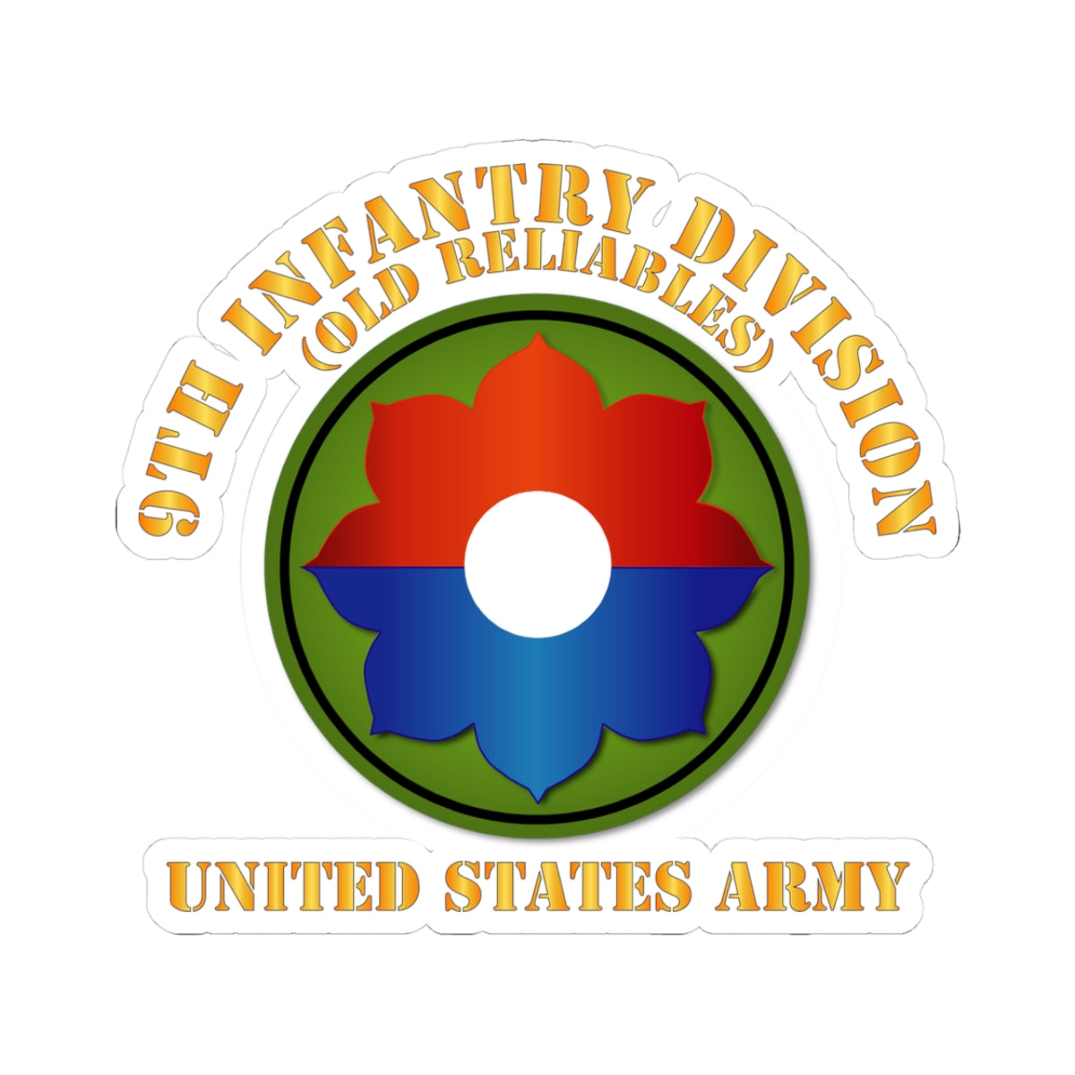 Kiss-Cut Stickers - 9th Infantry Div - US Army - Old Reliables