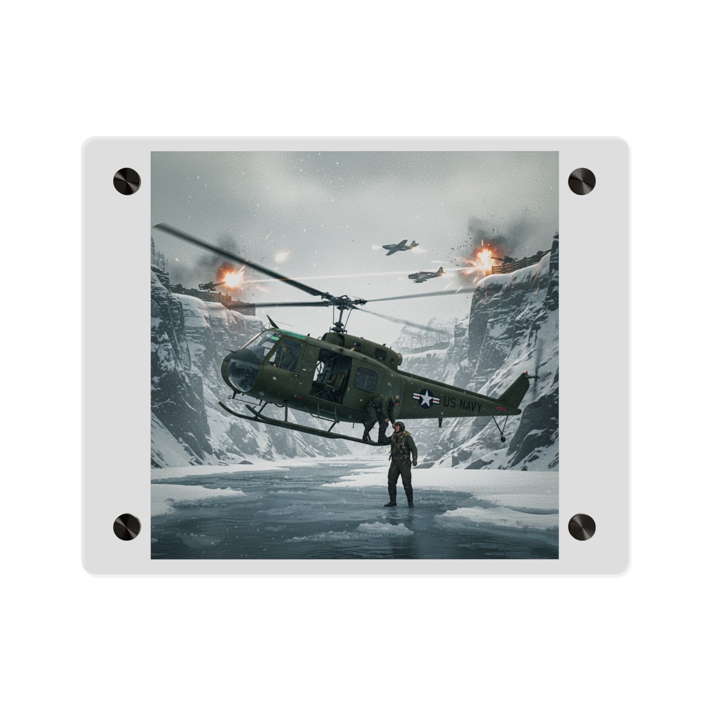 Acrylic Wall Art Panel - Rescue Mission from Majon-ni and Samdong-ni attack - Korean War