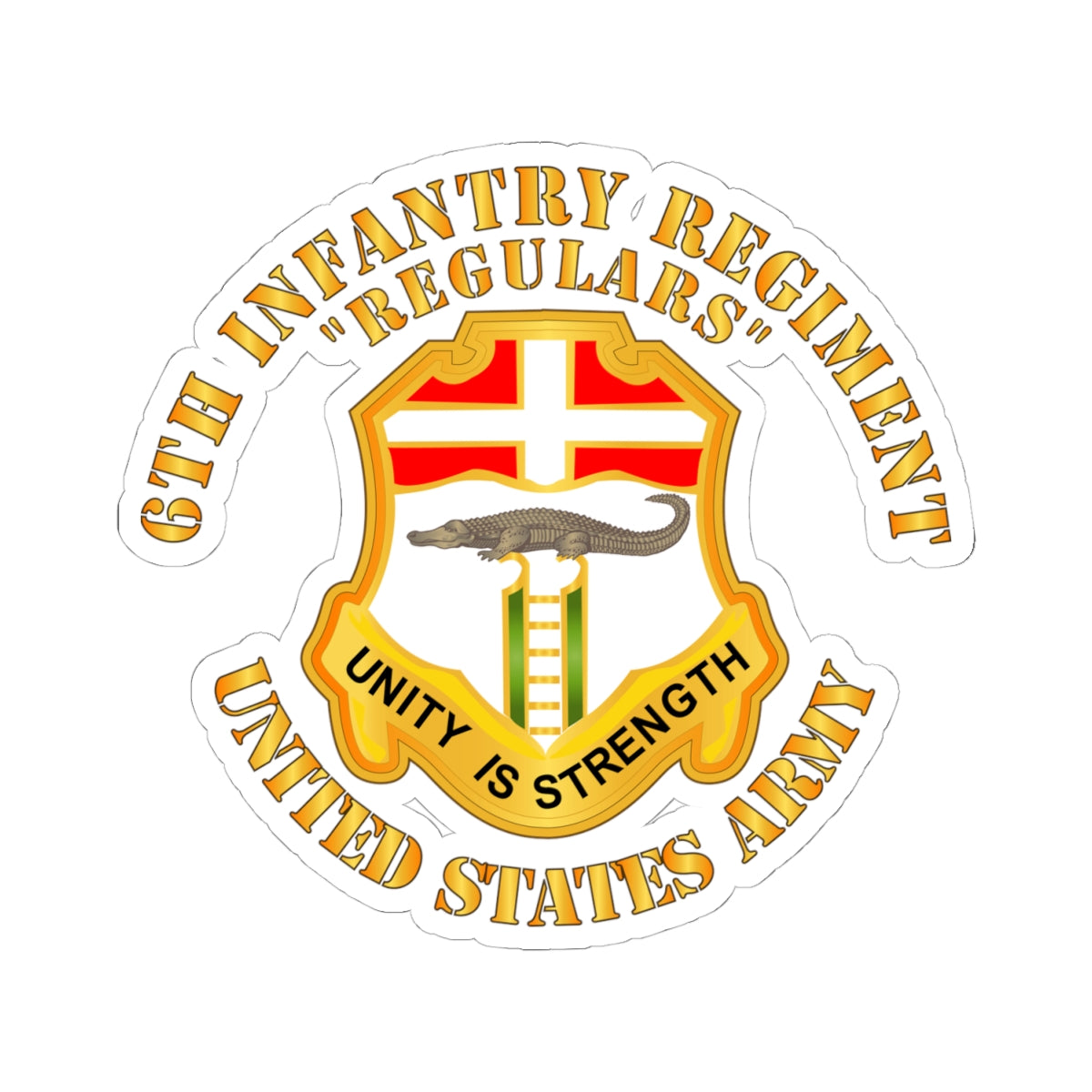 Kiss-Cut Stickers - 6th Infantry Regiment - Regulars