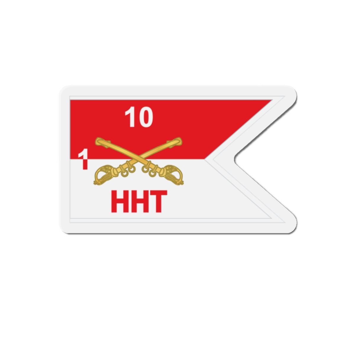 Die-Cut Magnets - HHT -  1stSquadron - 10th Cavalry Guidon w Aerial 12