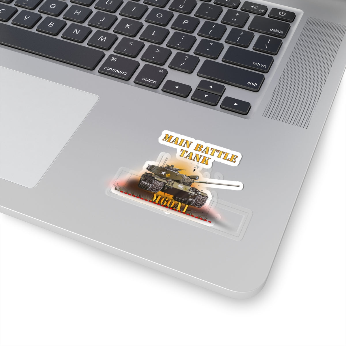Kiss-Cut Stickers - Main Battle Tank - M60A1 w Fire- Right Face X 300
