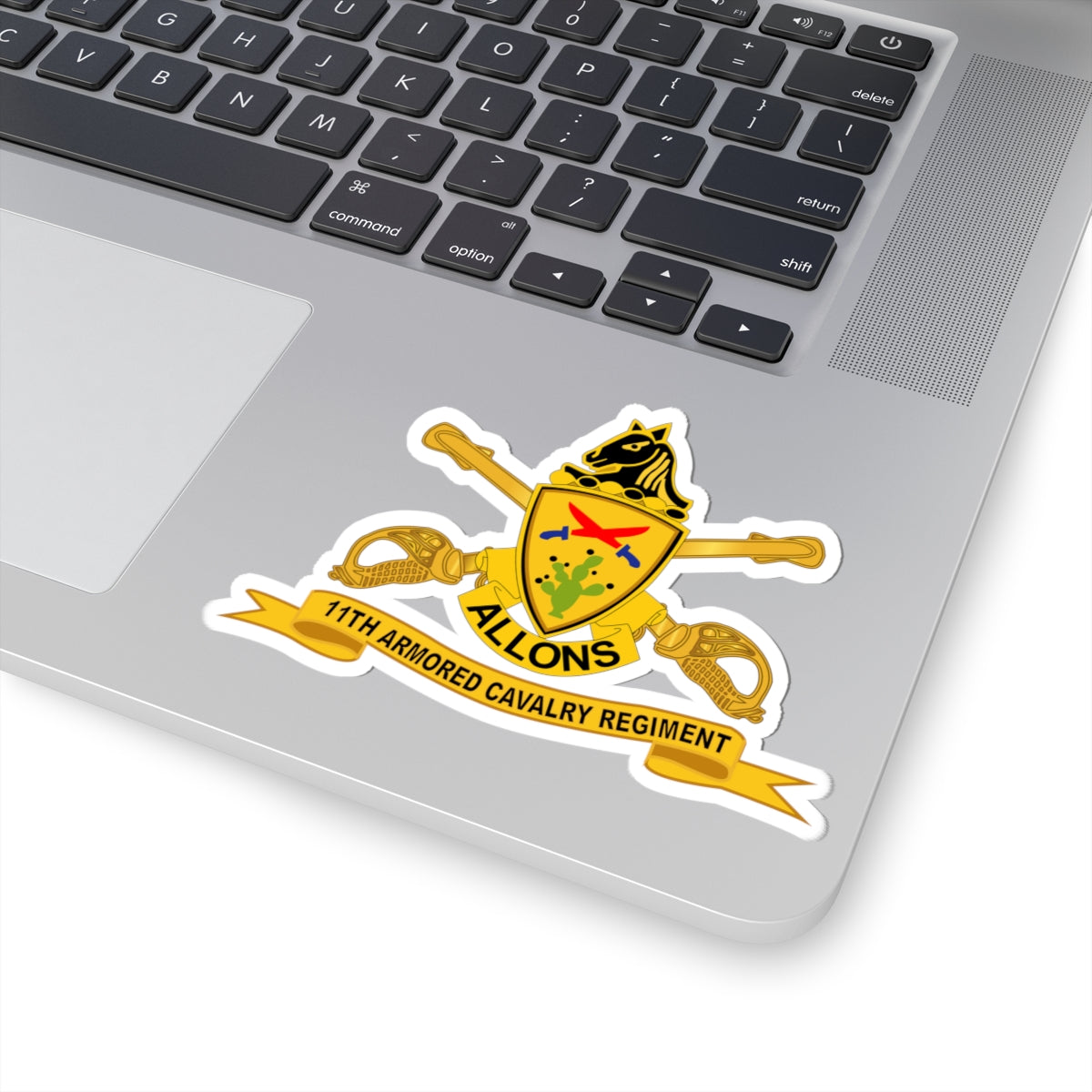 Kiss-Cut Stickers - 11th Armored Cavalry Regiment w Br - Ribbon