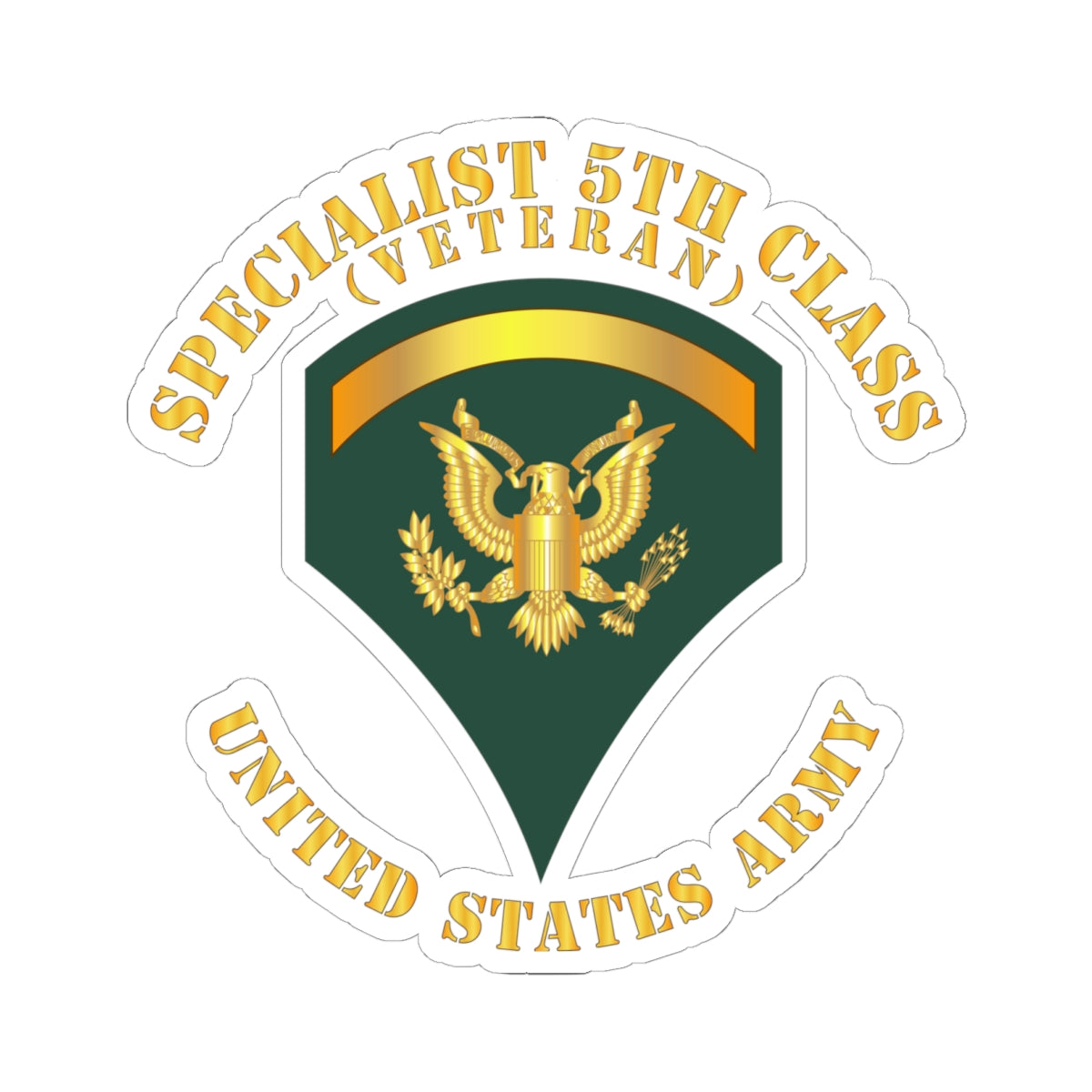 Kiss-Cut Stickers - Specialist 5th Class - SP5 - Veteran