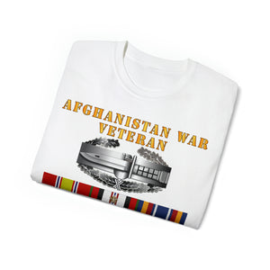 Unisex Ultra Cotton Tee - Army - Afghanistan War Veteran - Combat Action Badge w CAB AFGHAN SVC