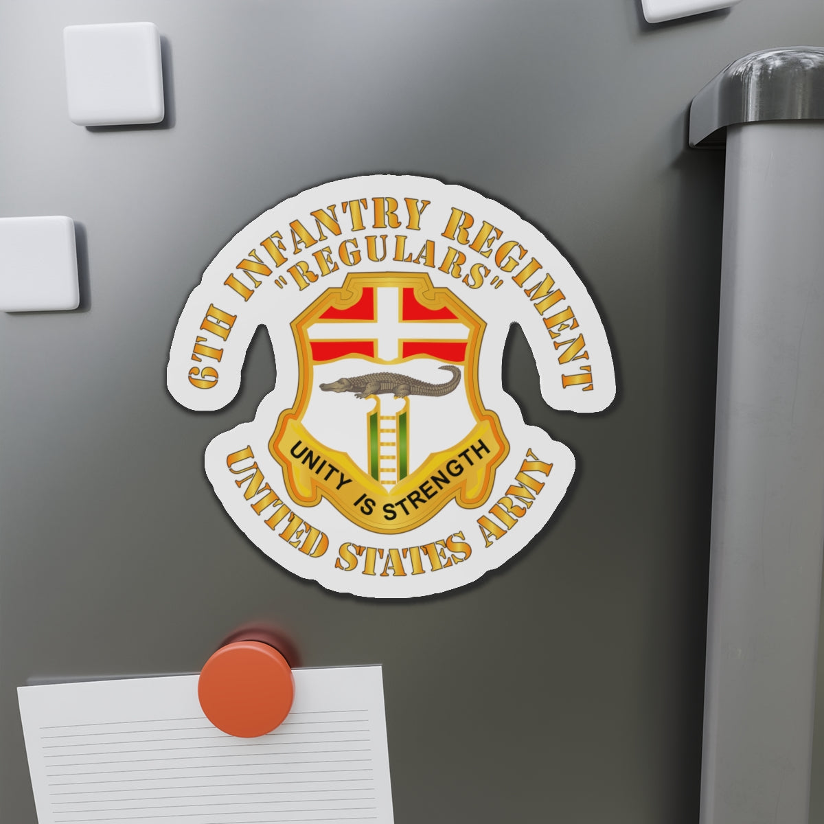 Die-Cut Magnets - Army - 6th Infantry Regiment - Regulars