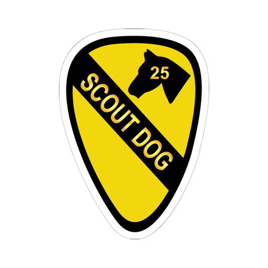 Kiss-Cut Stickers - Army - 25th Scout Dog Platoon 1st Cav wo Txt