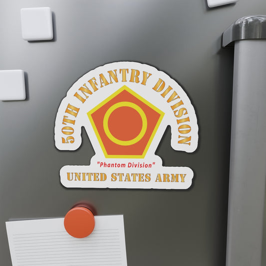 Die-Cut Magnets - Army - SSI - 50th Infantry Division - Phantom Division - US Army Veteran X 300