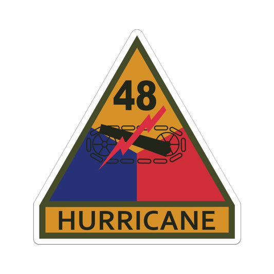 Kiss-Cut Stickers - SSI - 48th Armored Division w Name Tape X 300