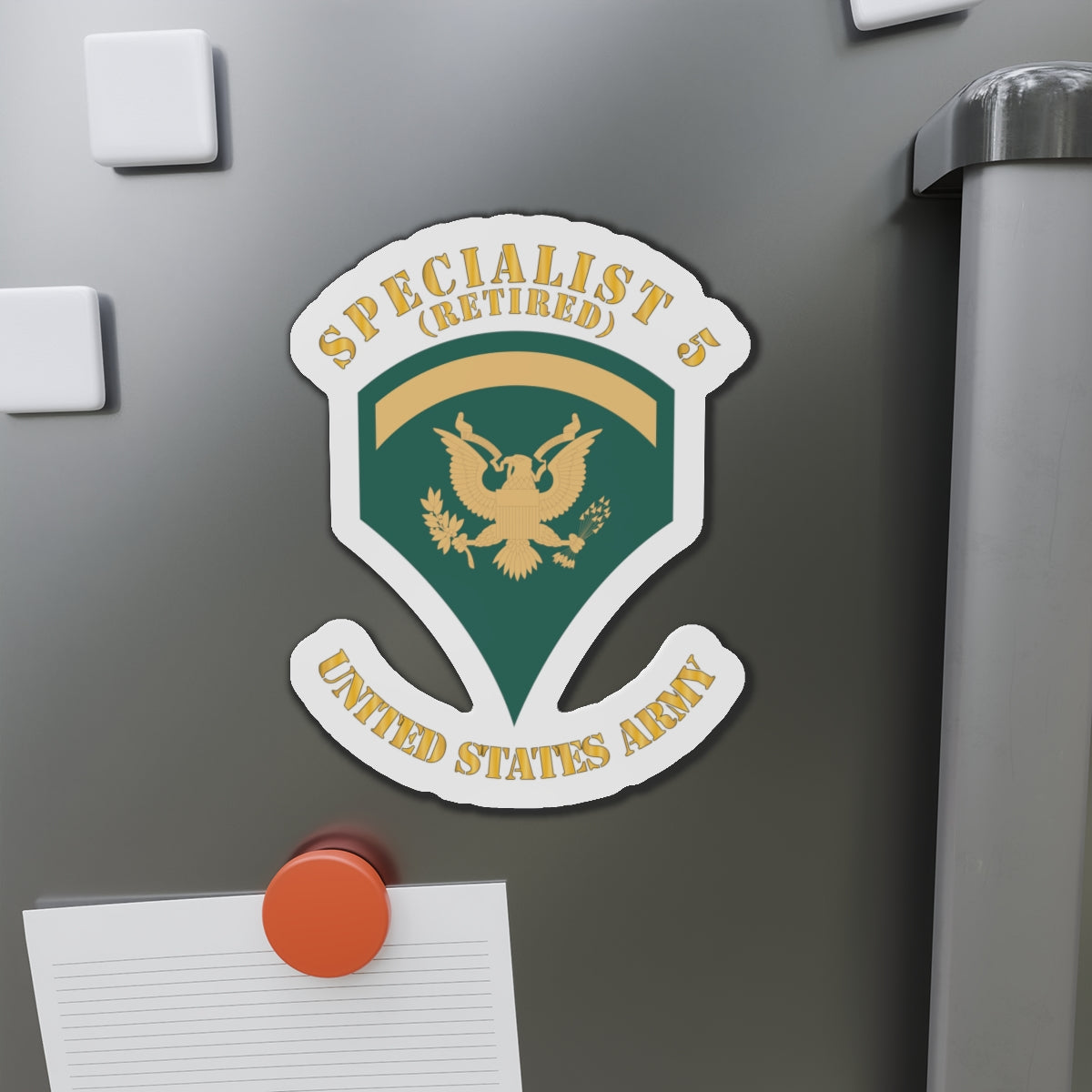 Die-Cut Magnets - Army - Enlisted - SPEC 5 - Specialist 5  - Std - Retired X 300