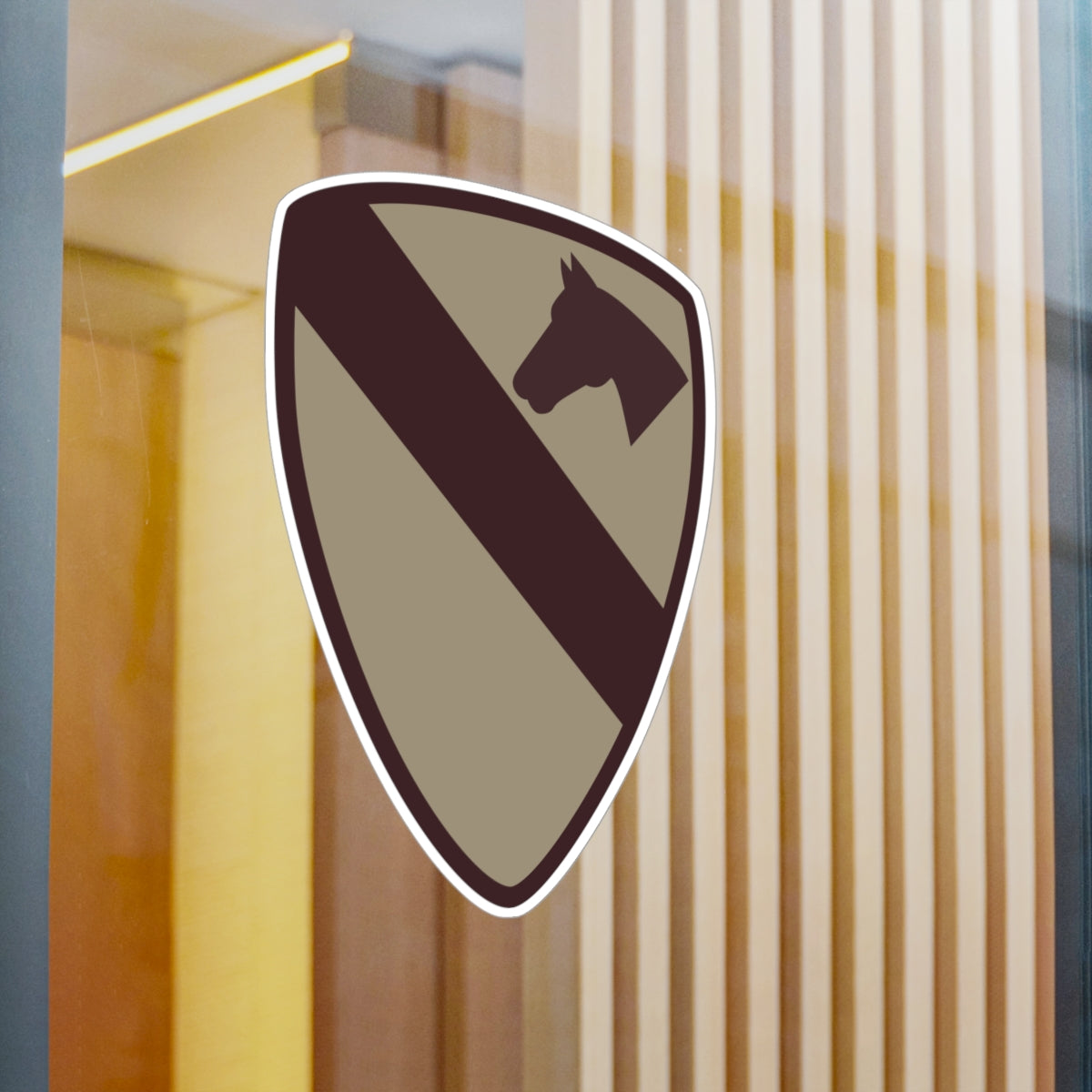 Kiss-Cut Vinyl Decals - SSI - 1st Cavalry Division - Subdued Desert X 300