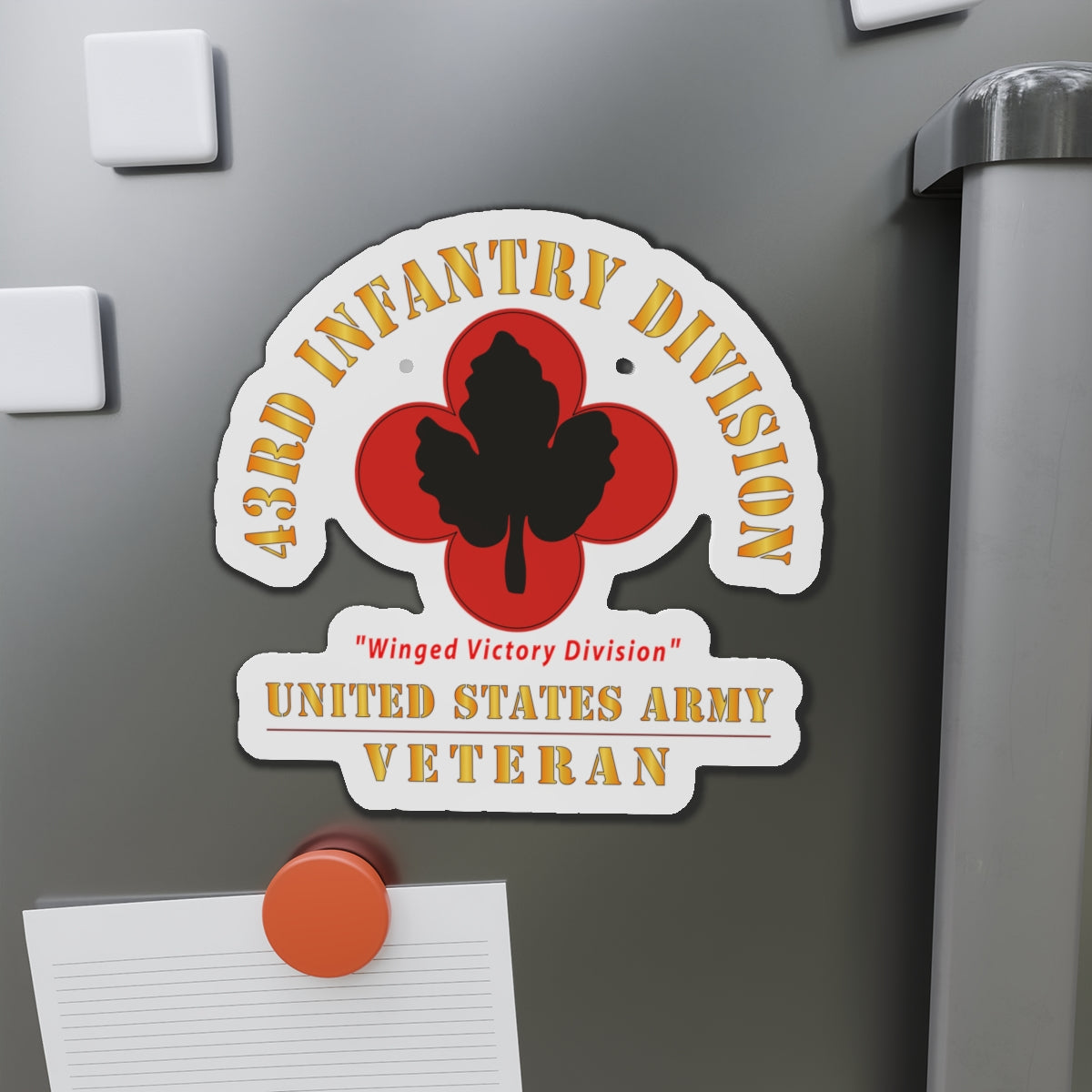Die-Cut Magnets - Army - SSI - 43rd Infantry Division - Winged Victory Division - US Army Veteran X 300
