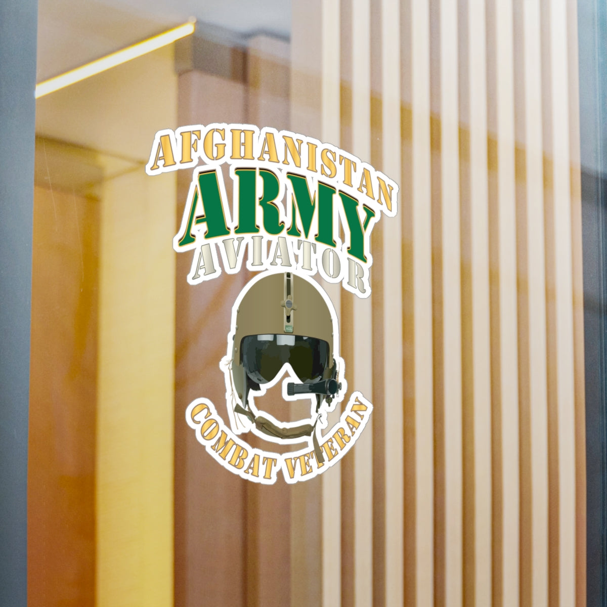 Kiss-Cut Vinyl Decals - Army - ARMY -  Aviator - Afghanistan War - Combat Vet X 300