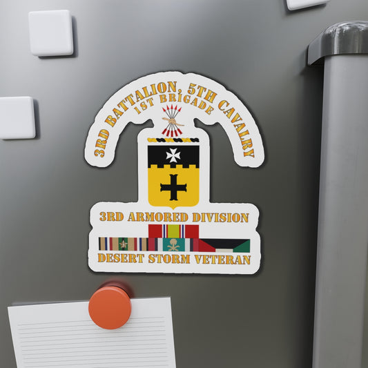 Die-Cut Magnets - 3rd Bn, 5th Cavalry - 3rd Armored Div - Desert Storm Veteran