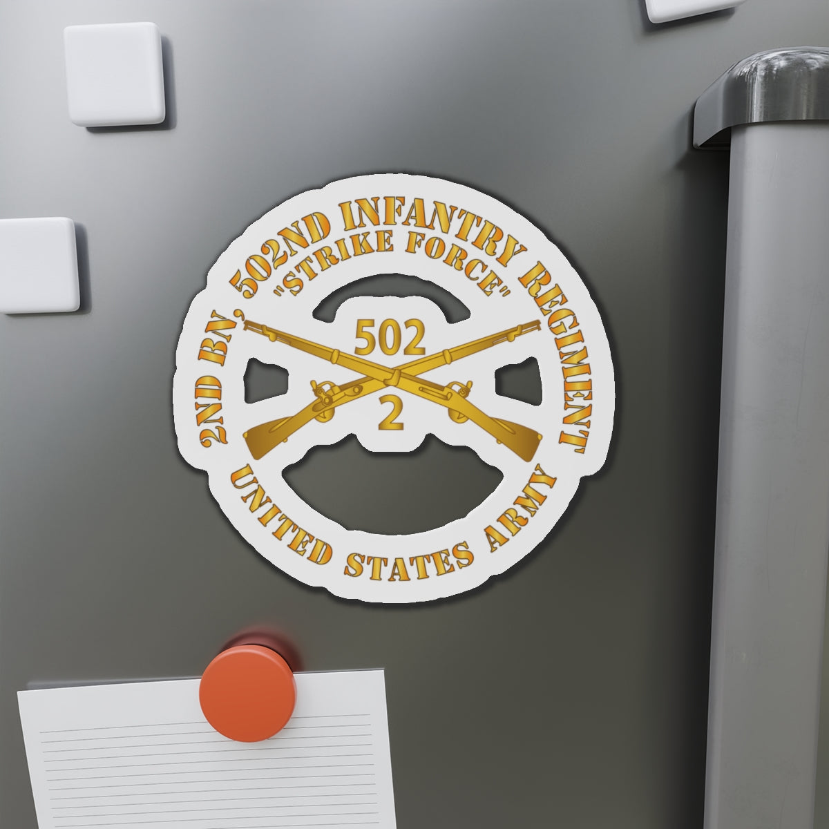 Die-Cut Magnets - 2nd Bn 502nd Infantry Regt - Strike Force - Infantry Br