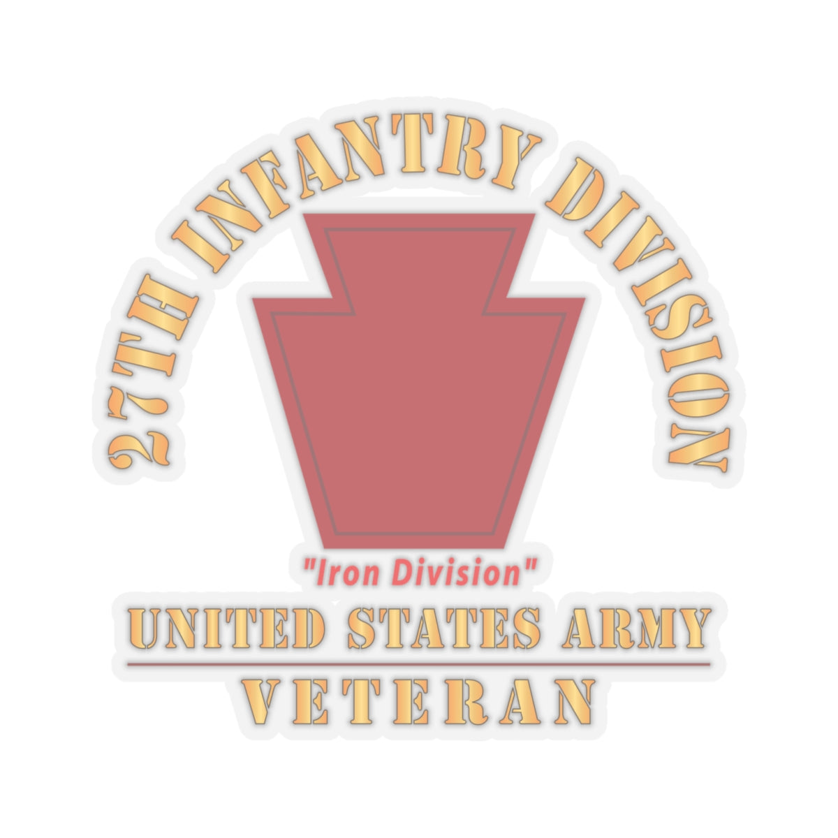 Kiss - Cut Stickers - Army - SSI - 28th Infantry Division - Iron Division- US Army Veteran X 300