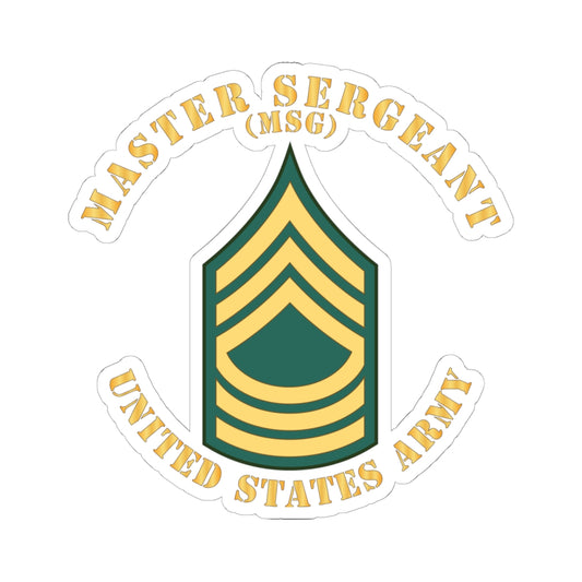 Kiss-Cut Stickers - Army - Master Sergeant - MSG - Flat X 300