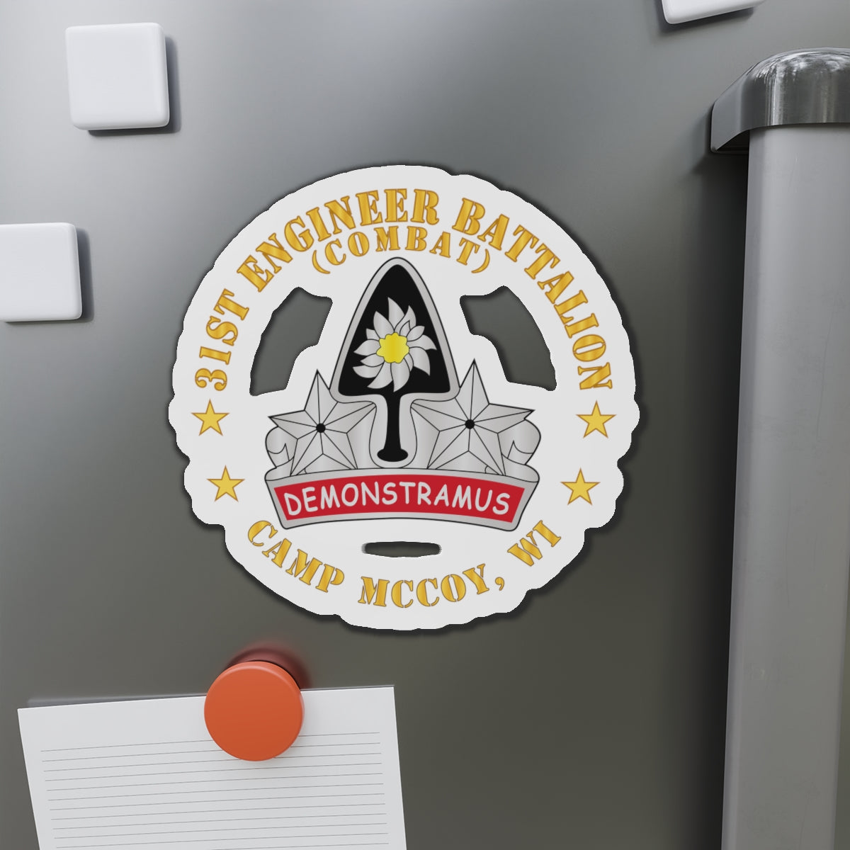 Die-Cut Magnets - Army - 31st Engineer Battalion (Combat) - Camp McCoy, WI