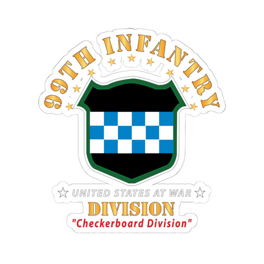 Kiss-Cut Stickers - Army - 99th Infantry Division - Checkerboard Division X 300
