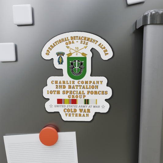 Die-Cut Magnets - Army - ODA 235 - C Co, 2nd Bn 10th SFG w COLD SVC