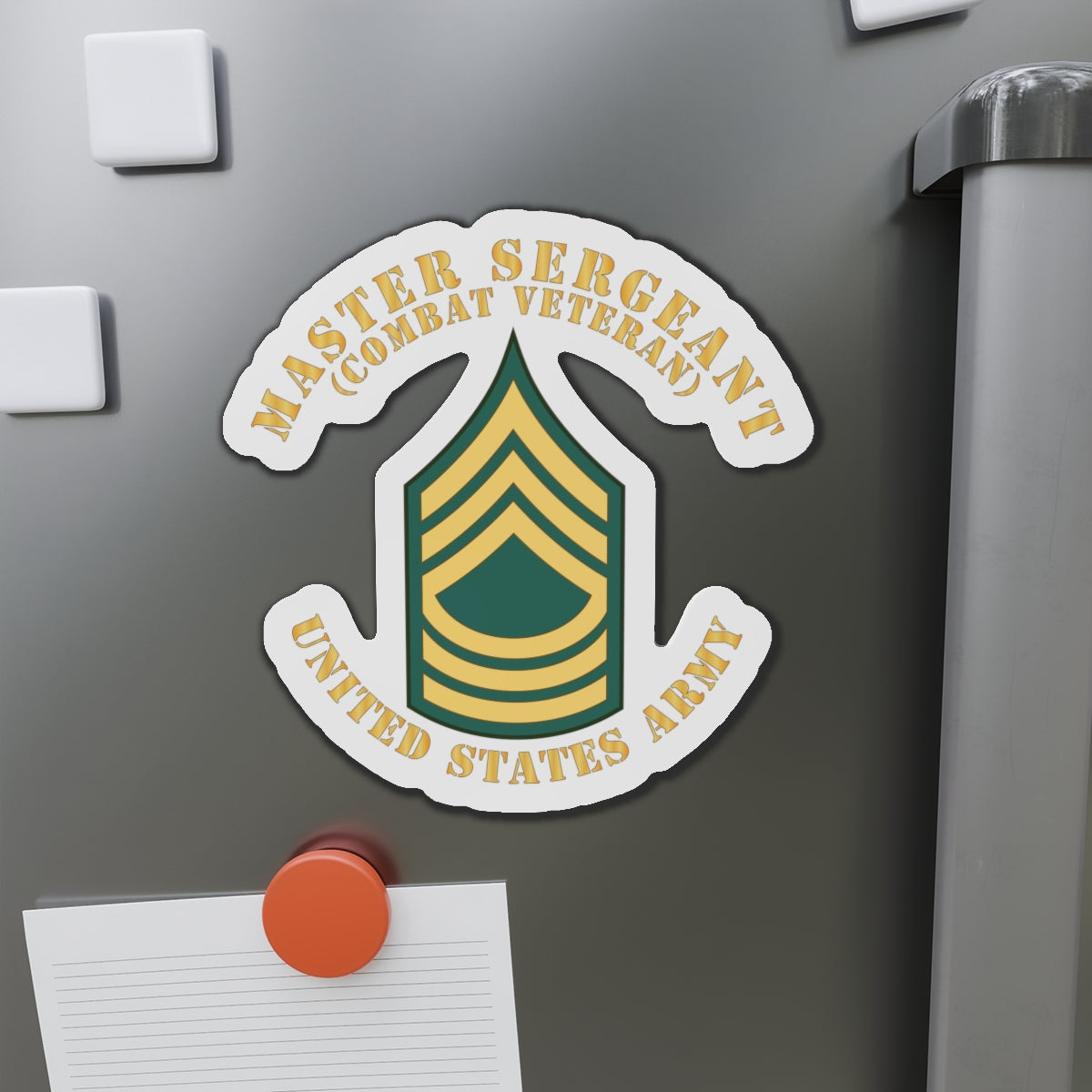 Die-Cut Magnets -SSI -Army - Master Sergeant - MSG - Combat Veteran - Flat X 300