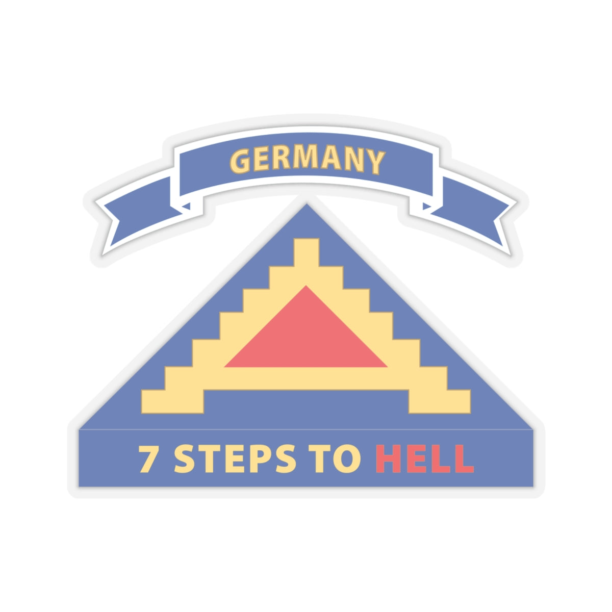 Kiss - Cut Stickers - Army - 7th United States Army  w 7 Steps Hell w Scroll X 300