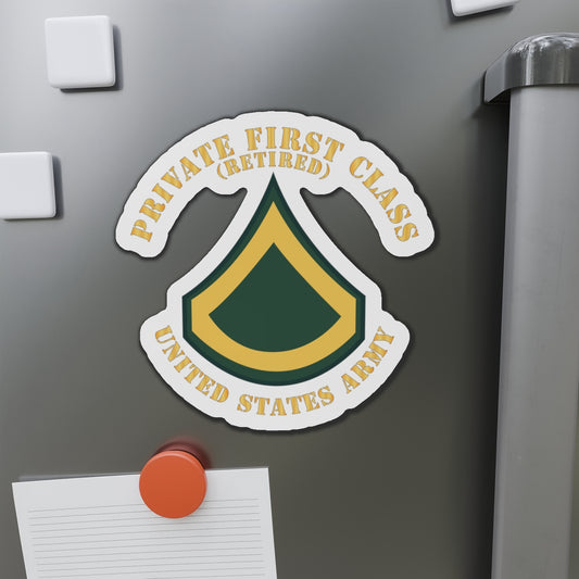 Die-Cut Magnets -SSI -Army - Private First Class - PFC - Retired - Flat X 300