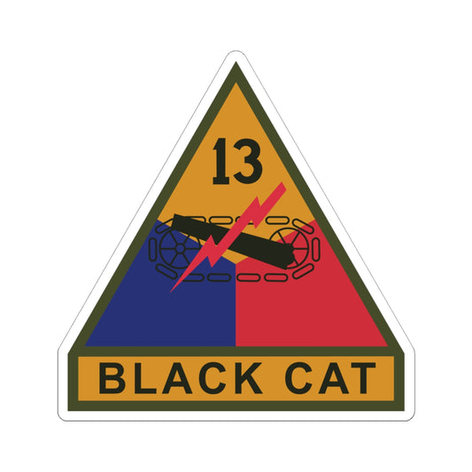 Kiss-Cut Stickers - SSI - 13th Armored Division w Name Tape X 300