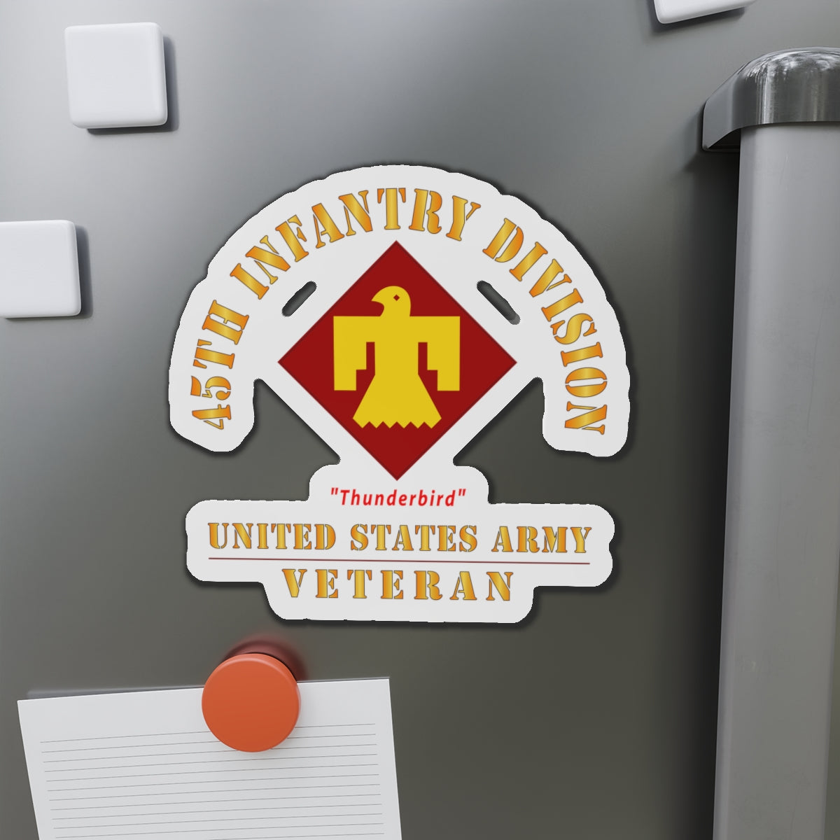 Die-Cut Magnets - Army - SSI - 45th Infantry Division -Thunderbird - US Army Veteran X 300