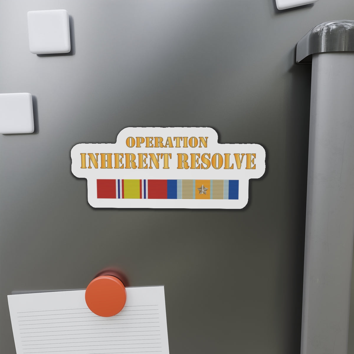 Die-Cut Magnets -Army -  Opn Inherent Resolve (OIR) SVC Bar  w Txt X 300
