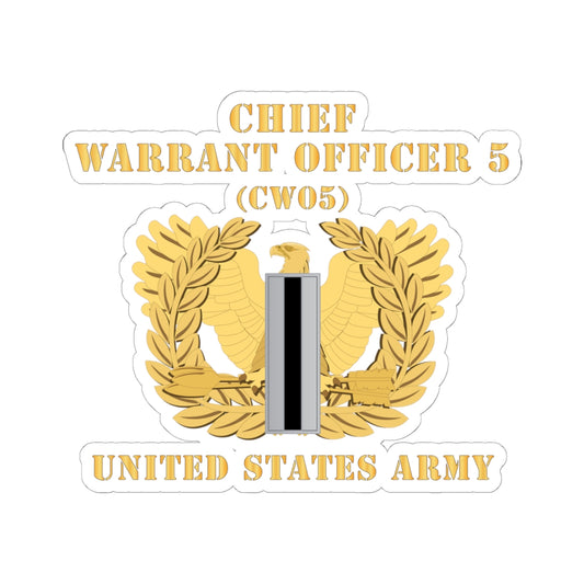 Kiss-Cut Stickers - Army - Chief Warrant Officer - CW05 - Flat - Eagle and Bar X 300
