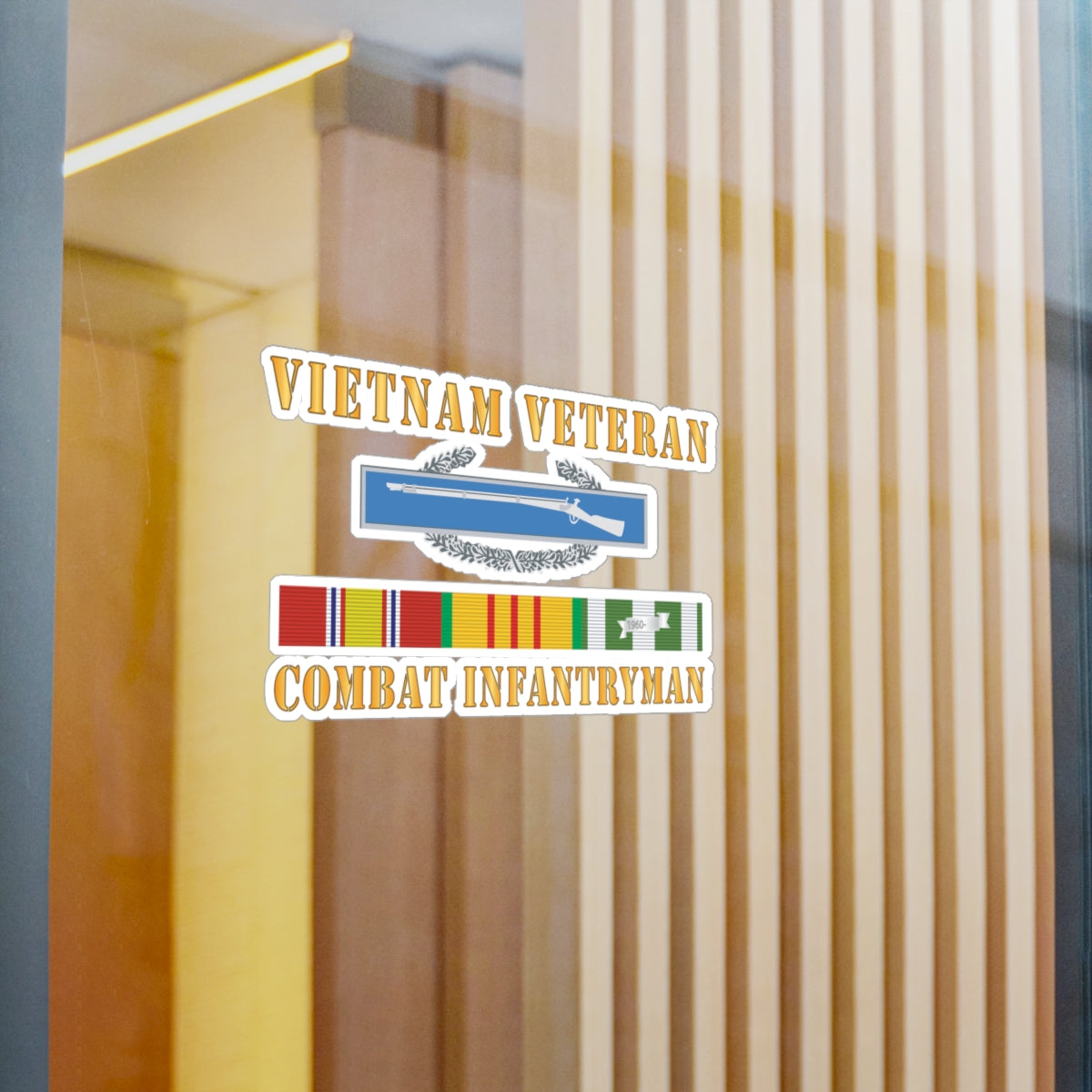 Kiss-Cut Vinyl Decals - Vietnam Veteran - Cbt Infantryman w CIB VN SVC X 300
