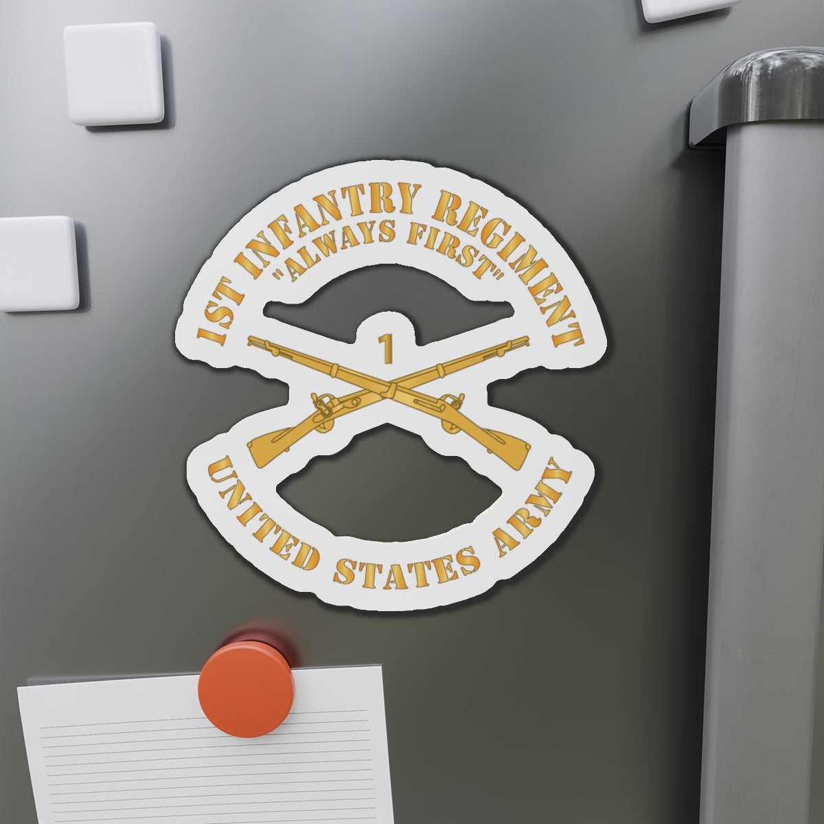 Die-Cut Magnets -SSI -Army - 1st Infantry Regiment Branch - Always First - US Army X 300