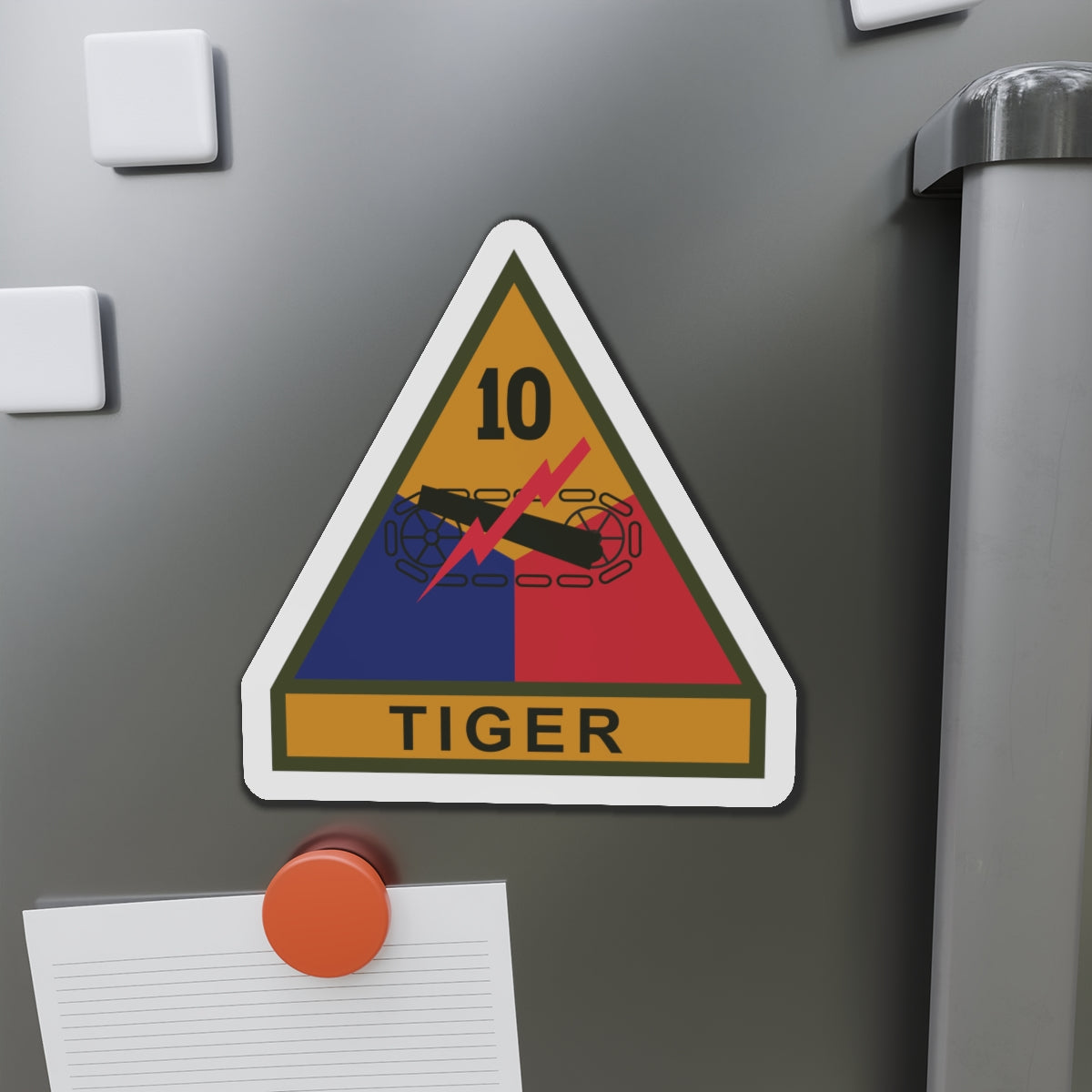 Die-Cut Magnets -SSI - 10th Armored Division w Name Tape X 300