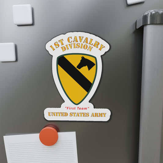 Die-Cut Magnets - Army - SSI - 1st Cavalry Division - First Team - US Army X 300