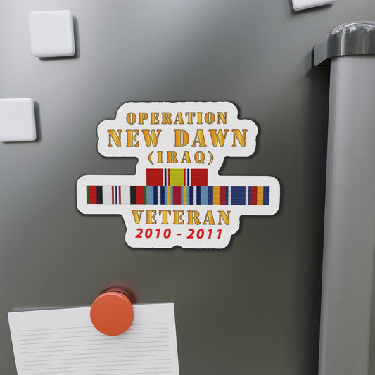 Die-Cut Magnets -Operation New Dawn Service Ribbon Bar w GWT - Iraq (2010 - 2011) X 300
