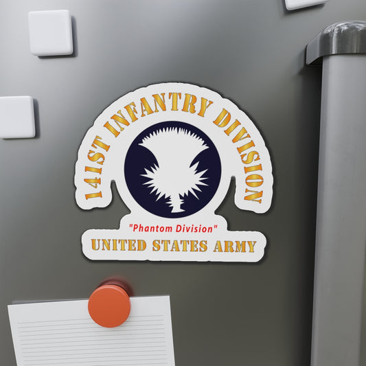 Die-Cut Magnets - Army - SSI - 141st (Phantom) Infantry Division - Phantom Division - US Army X 300