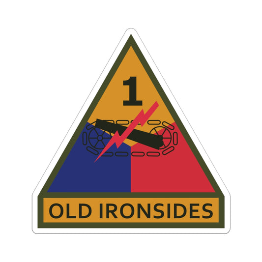 Kiss-Cut Stickers - SSI - 1st Armored Division w Name Tape X 300