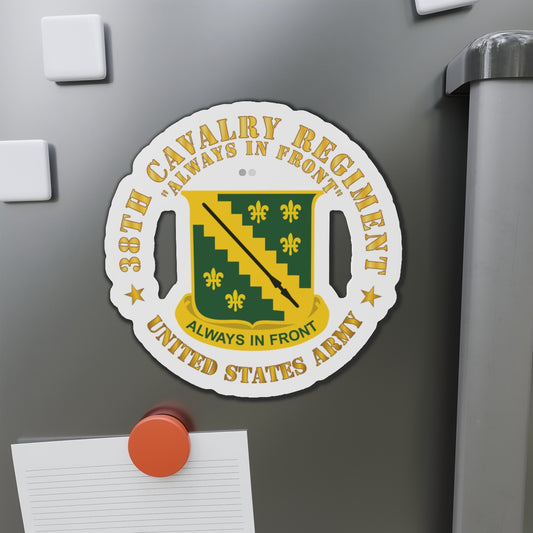 Die-Cut Magnets - Army - 38th Cavalry Rgiment - Always in Front - DUI X 300