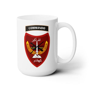 White Mug 15oz - Afghan - Afghanistan War- ANA Commando Brigade - SSI wo Txt